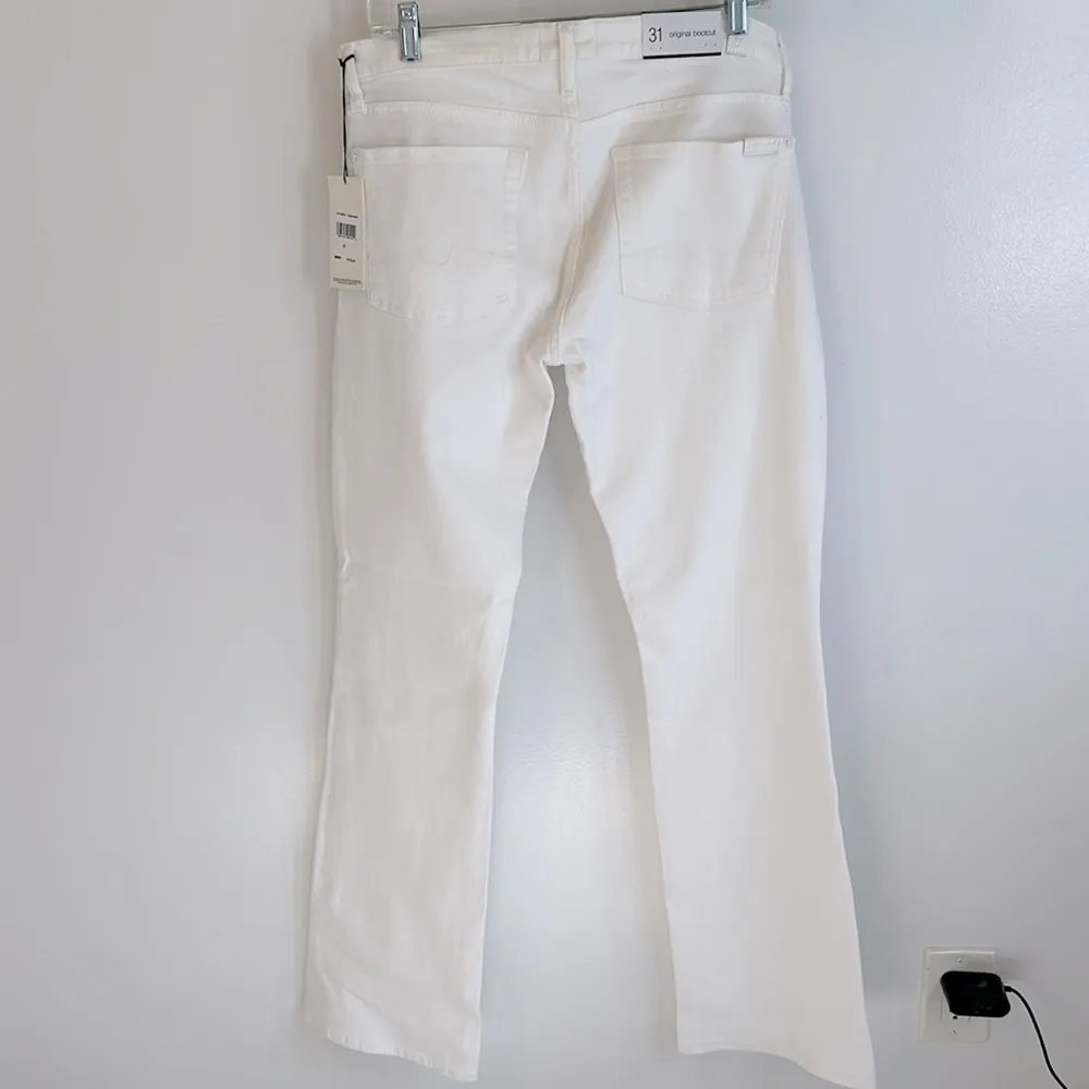 7 For All Mankind Original Bootcut Jeans Clean White - Image 3