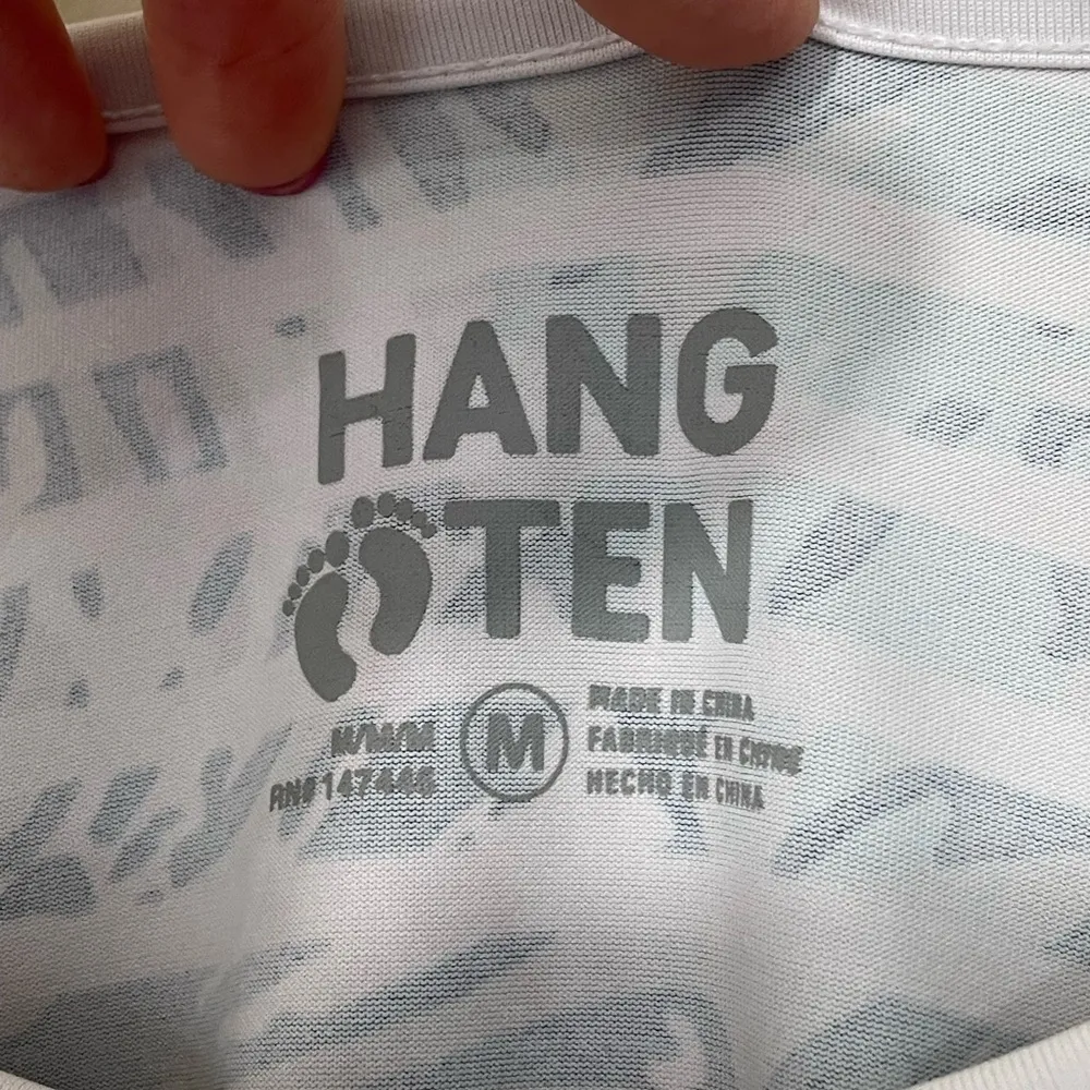 Hang Ten Long Sleeve Sun Shirt Striped Floral Back Zip Pocket ~ Women’s Size M - Image 4