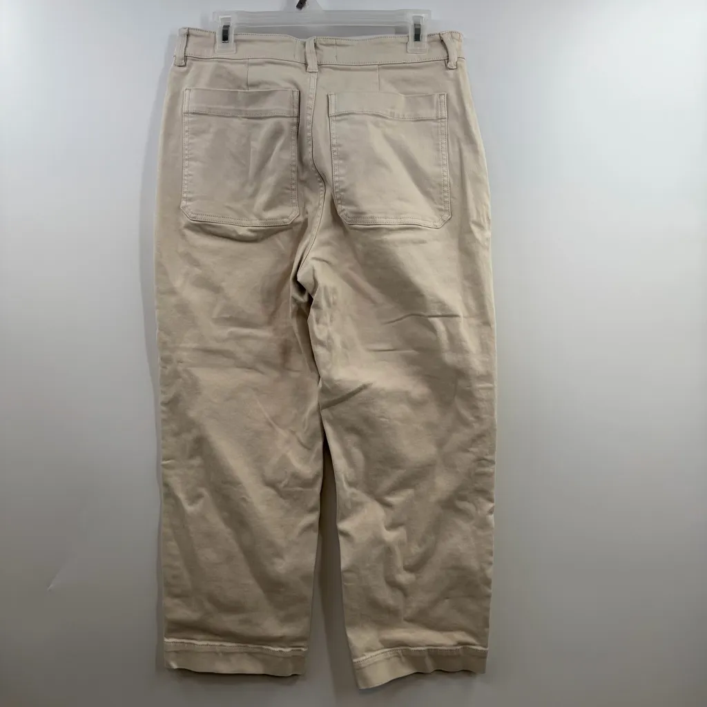 Everlane The Straight Leg Crop Cropped Regular High Rise jeans Ivory Beige 12 - Image 3