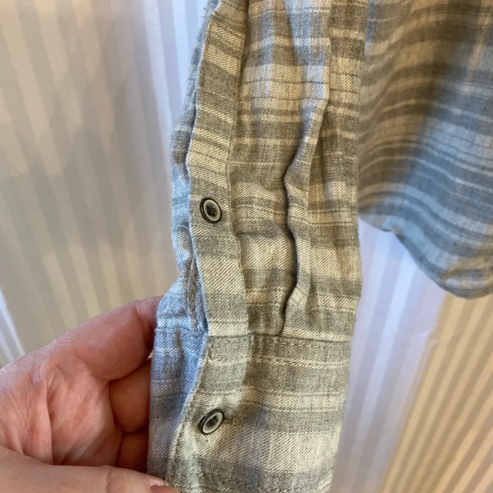 Lou & Grey Gray Stripe Blouse - Image 2