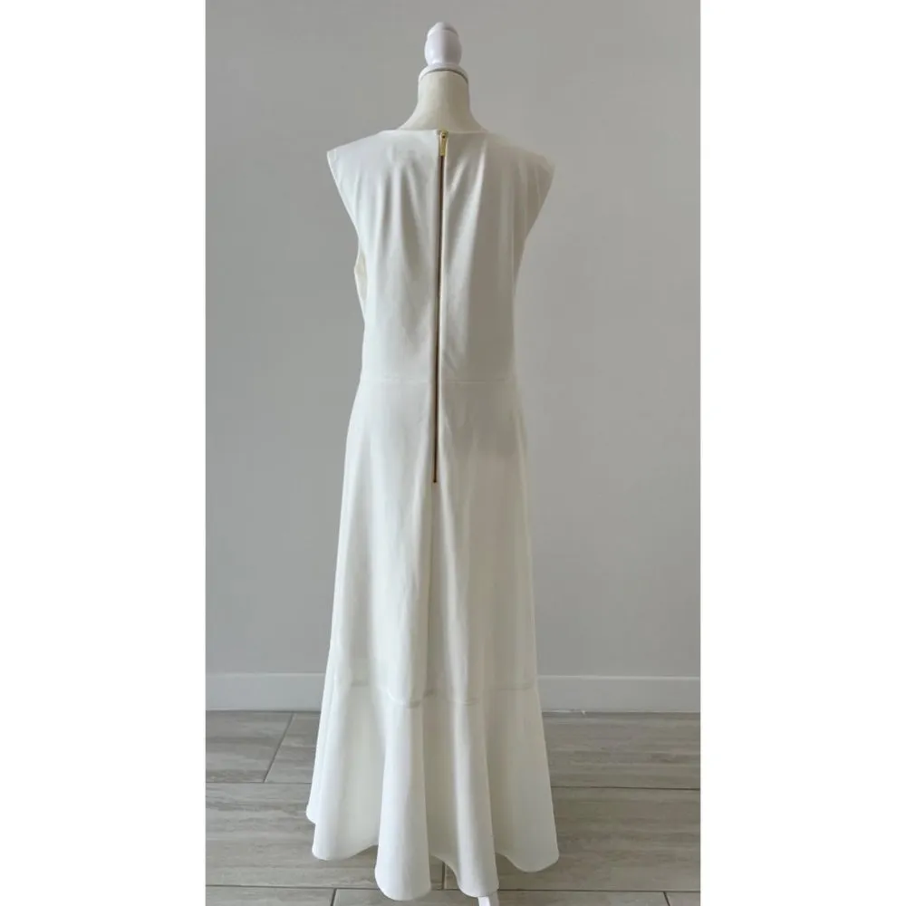 Calvin Klein Women's Sleeveless Seamed Midi with Flounce Hem Dress size 16 - Image 2