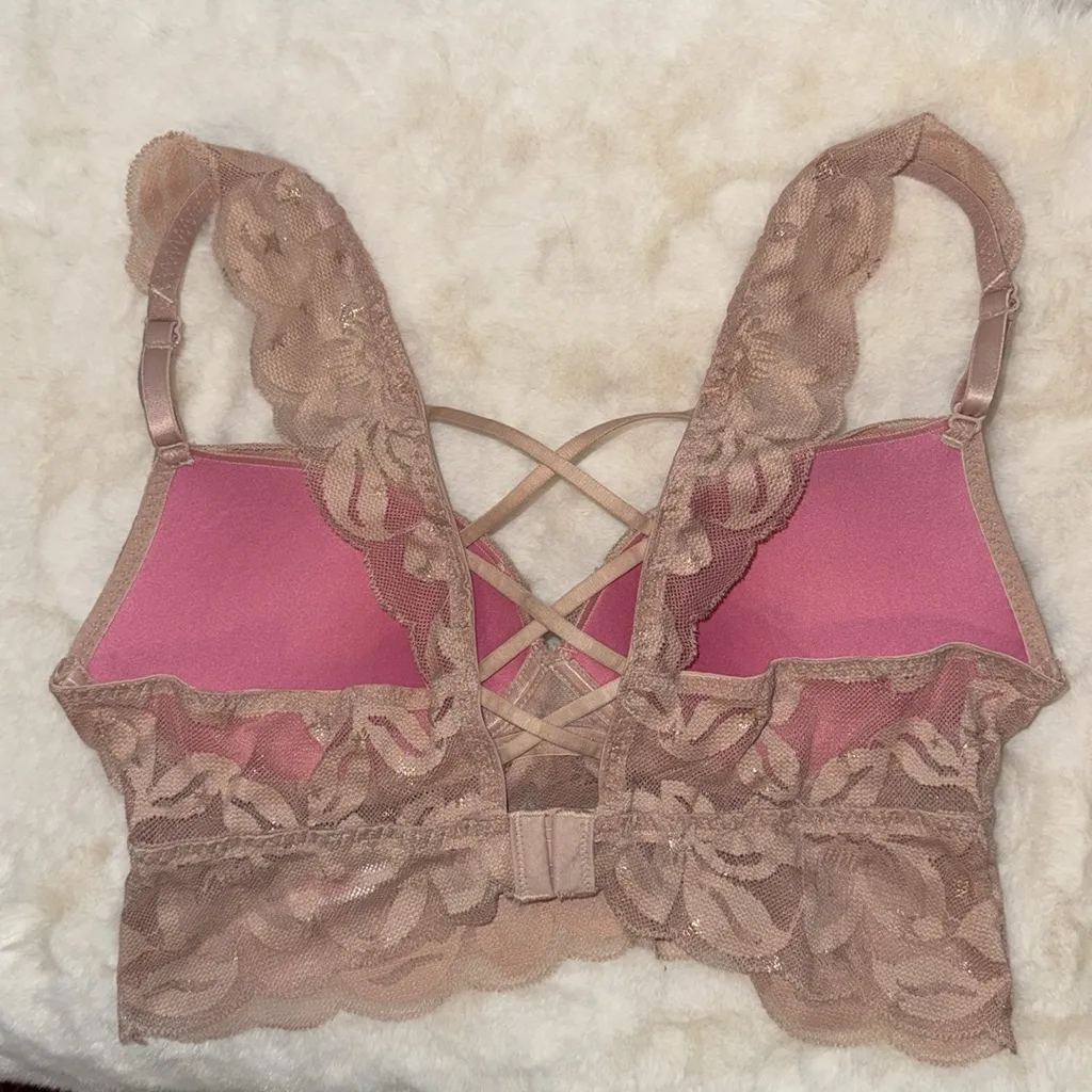 VICTORIA’S SECRET PINK PUSH UP BRA Longline Line Women’s Small S - Image 4