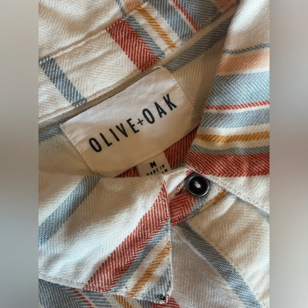 OLIVE + OAK‎ Women’s Sleeveless Collared Casual Summer Dress with Stripes Medium - Image 8