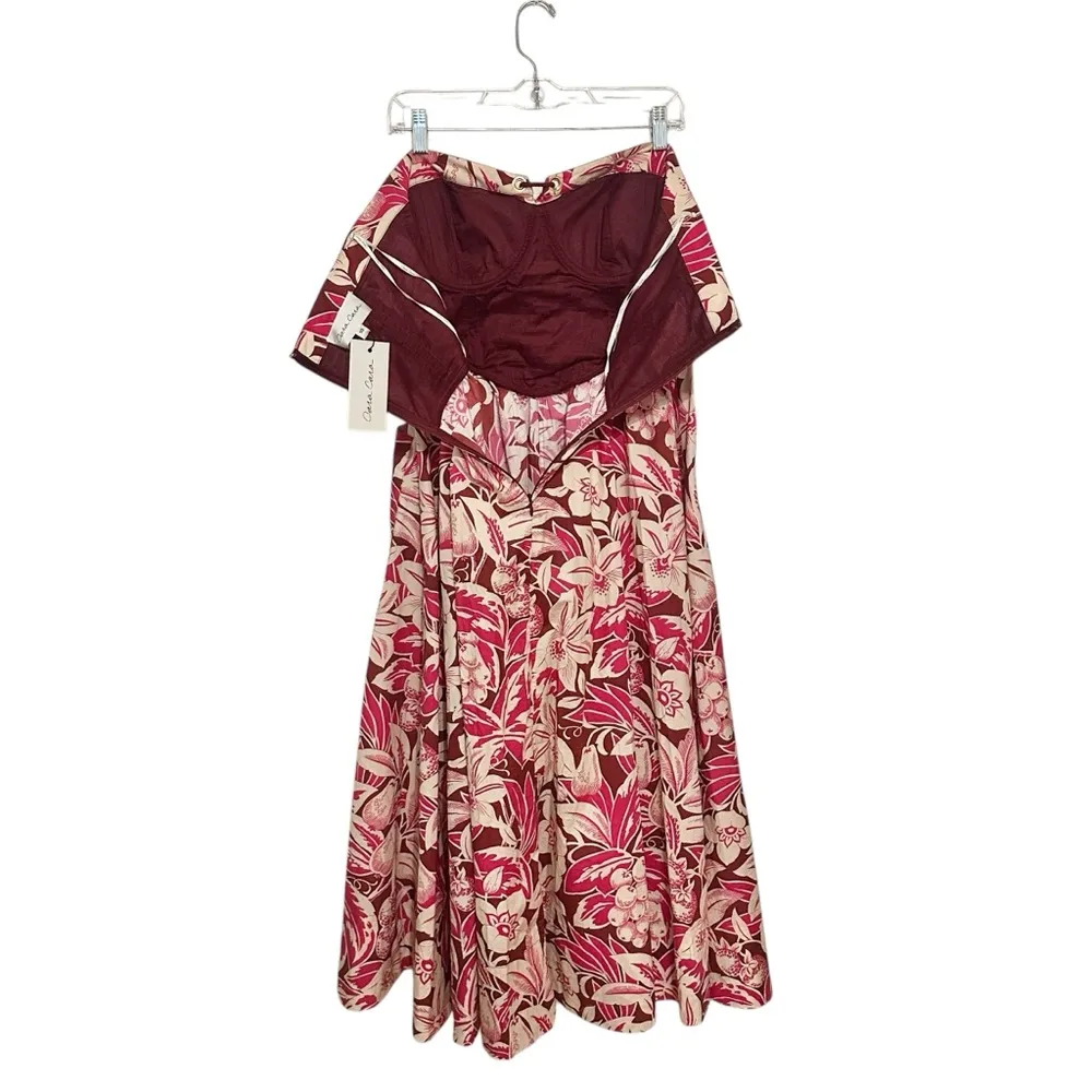 Cara Cara Nicola Cotton Dress in Tropical Harvest Pink Size 10 NEW - Image 9