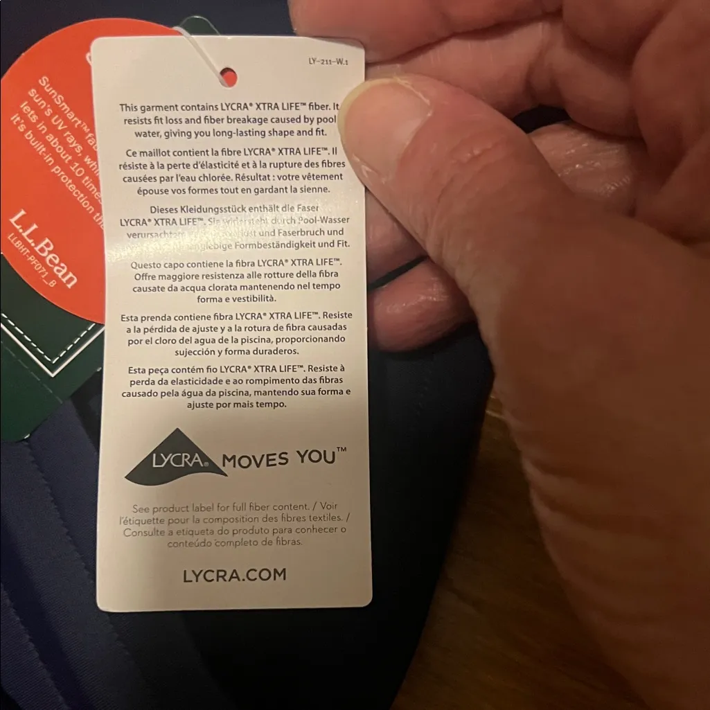 L.L. Bean Dark Blue Shorts built in panties 1X new stretchy soft upf 50+ - Image 8