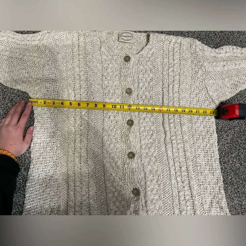 Connemara Ireland cream knit long sleeve cardigan button up sweater Size undefined - Image 6