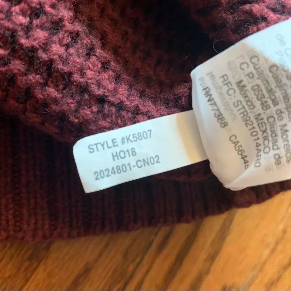 Madewell Side Button Turtleneck Chunky Merino Wool Blend Textured Sweater Sz XS - Image 9