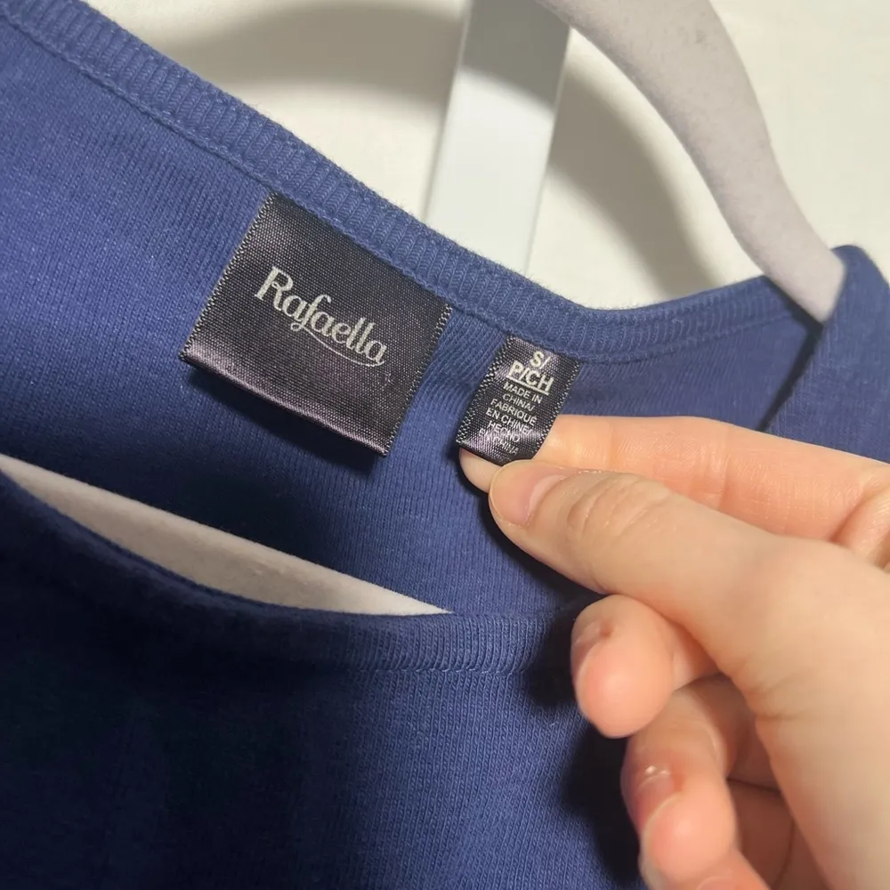 Rafaella Women’s Navy Tank Top With Cut Out Detailing - Image 4