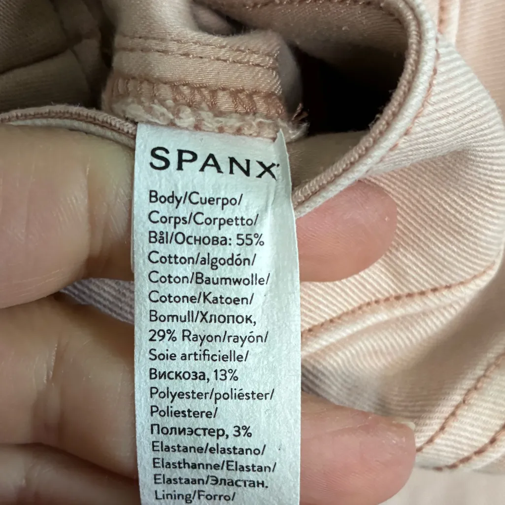 Womens SPANX Stretch Twill Wide Leg Cropped Pant Pale Pink And Green Bundle Sz S - Image 7