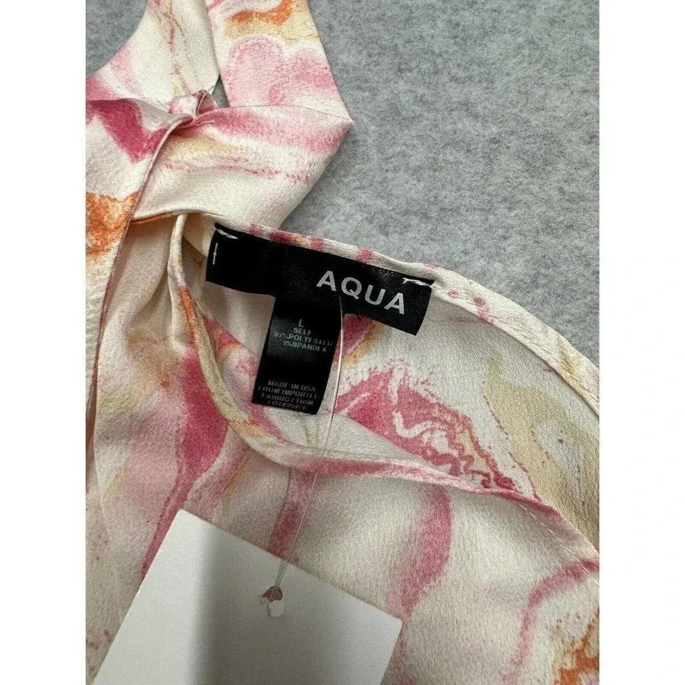 Aqua Bloomingdale’s Halter Neck Sl Top Basic‎ Size: Large New B0078 - Image 7