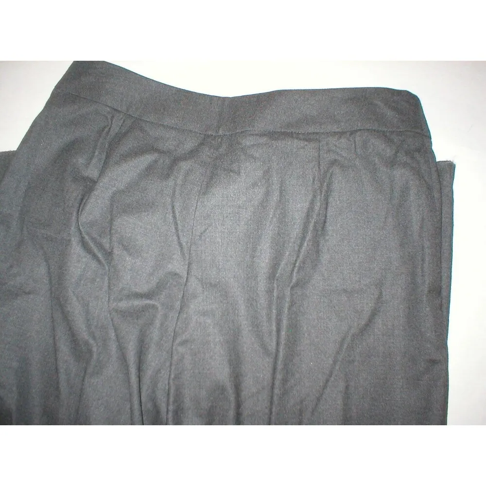 New Womens 10 Giorgio Armani Gray Pants 46 Italy 34 X 35 Tall Wool Designer - Image 5