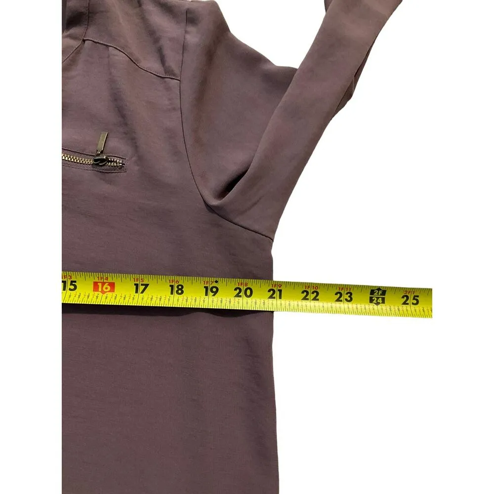 Maurices Brown V-neck Roll Tab Sleeve Blouse Women Size Large | 25-8 - Image 5