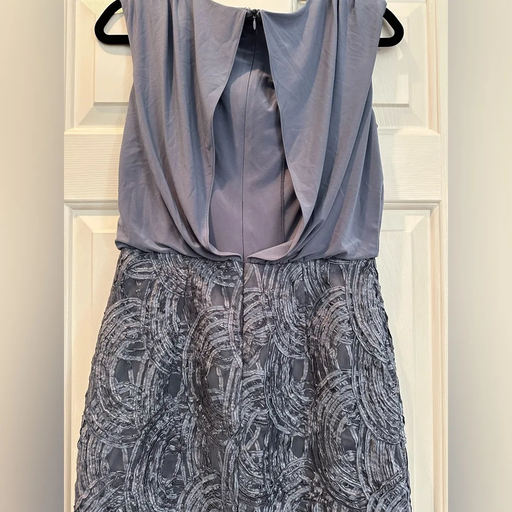 Mini Gray Lace Dress Party Cocktail Size 4 - Image 3