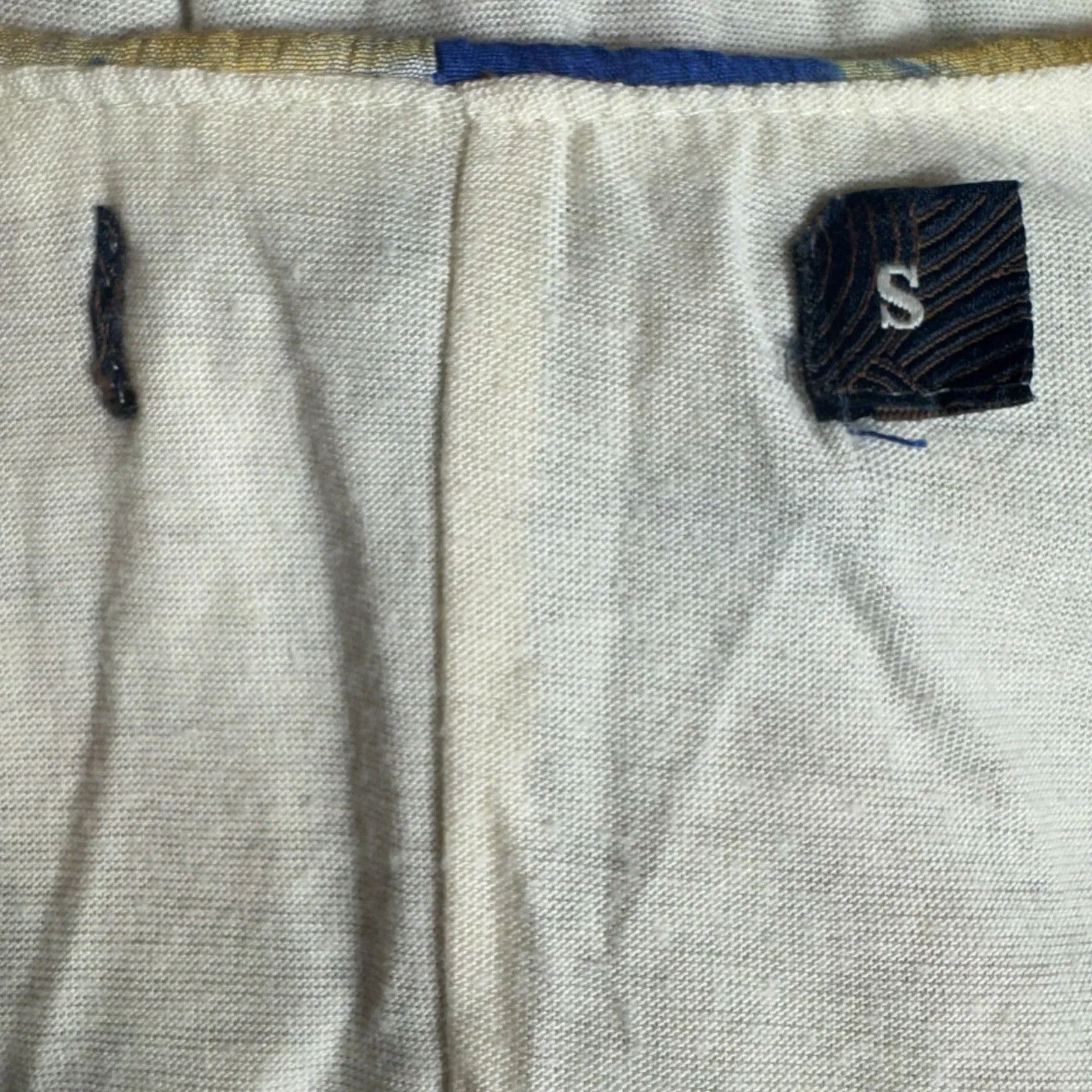 Y2K Vintage Artsy Asymmetric Gauze Tunic Top Small Boho Fairy Lagenlook Abstract Blue - Image 6