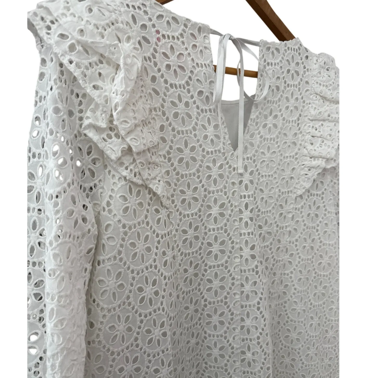 Lilly Pulitzer Primm Dress in Resort White Petite Sand Dollar Eyelet Size‎ Large - Image 10