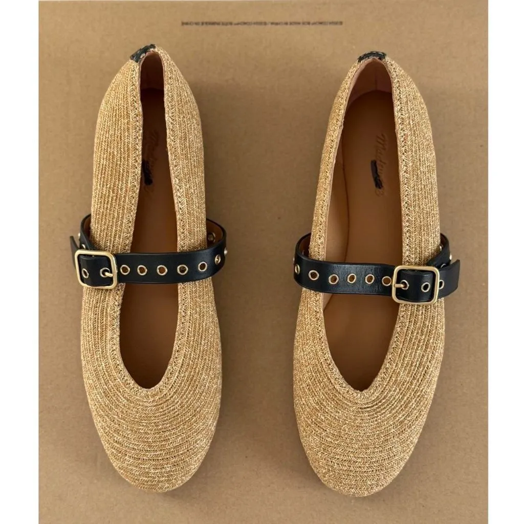 Madewell The Remy Mary Jane Flat in Natural Multi, Size 6.5 - Image 7