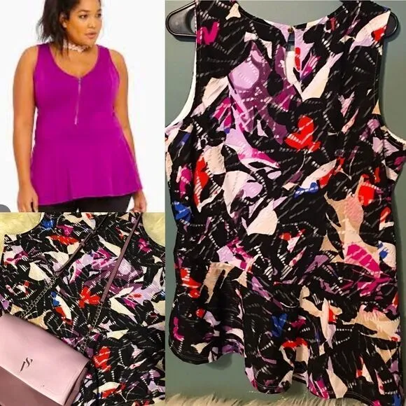 Slimming Double layered Slanted ruffle bottom Top - Image 2