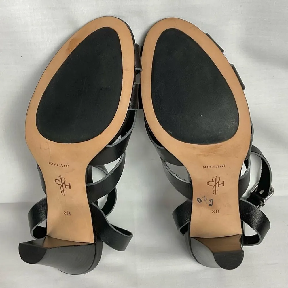 Cole Haan NikeAir Lainey Black Heel Sandals Sz 8 Strappy Slingback Ankle Strap - Image 9