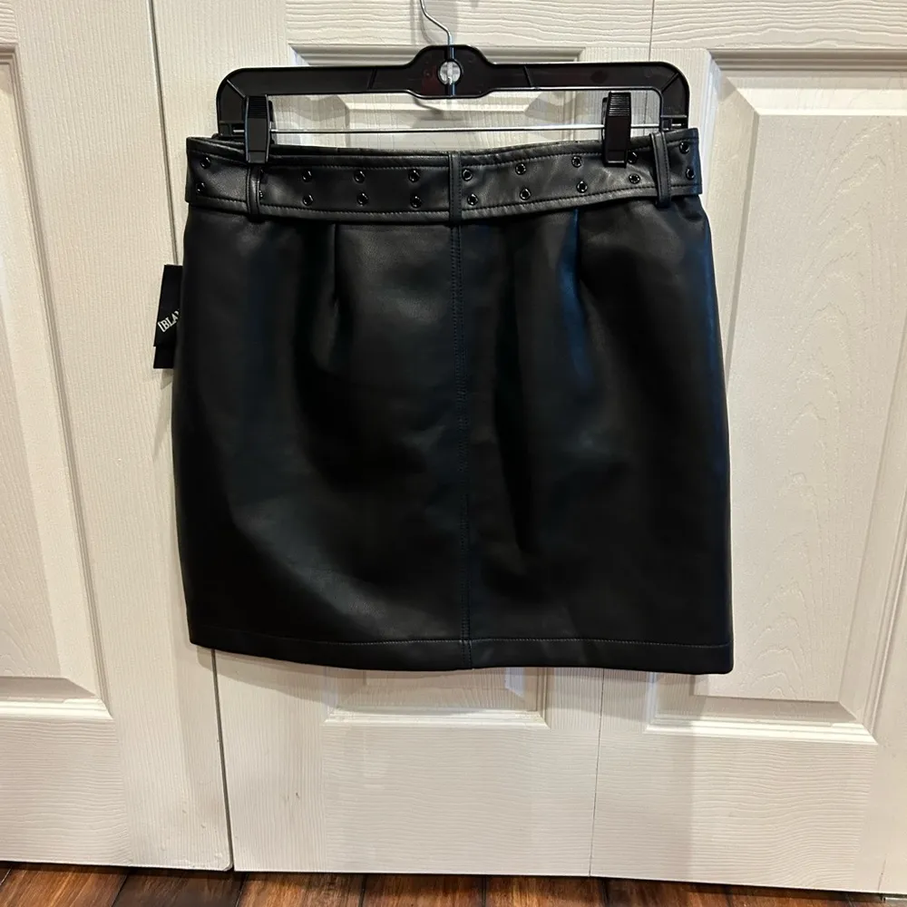 Anthropologie Blank NYC Faux Leather Black Mini Skirt NWT - Image 5