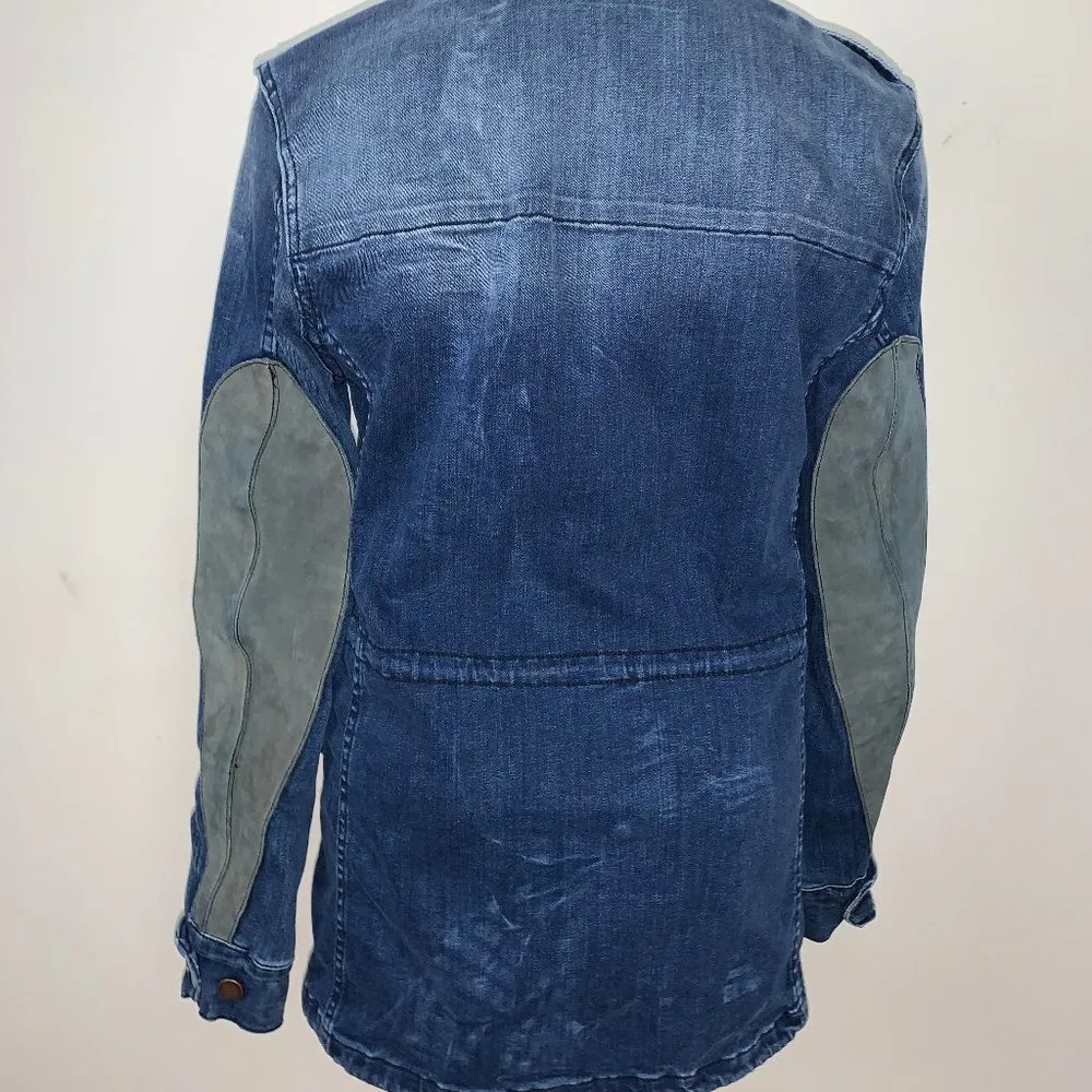 Vintage Z1975 Zara Woman Denim Coat/Jacket Size S - Image 4