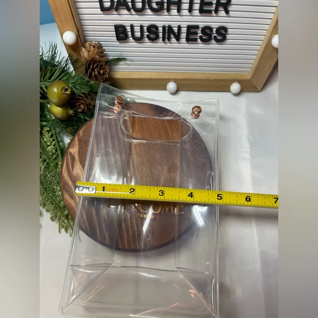 Lancôme Clear and Brown Cosmetic Bag White - Image 4