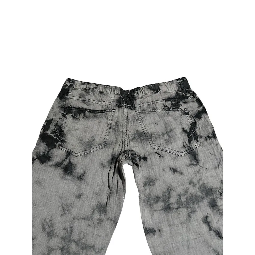 L'agence LA't Pants Women's Size 25 Black Gray Tie Dye Cropped Relaxed Fit Ankle - Image 9