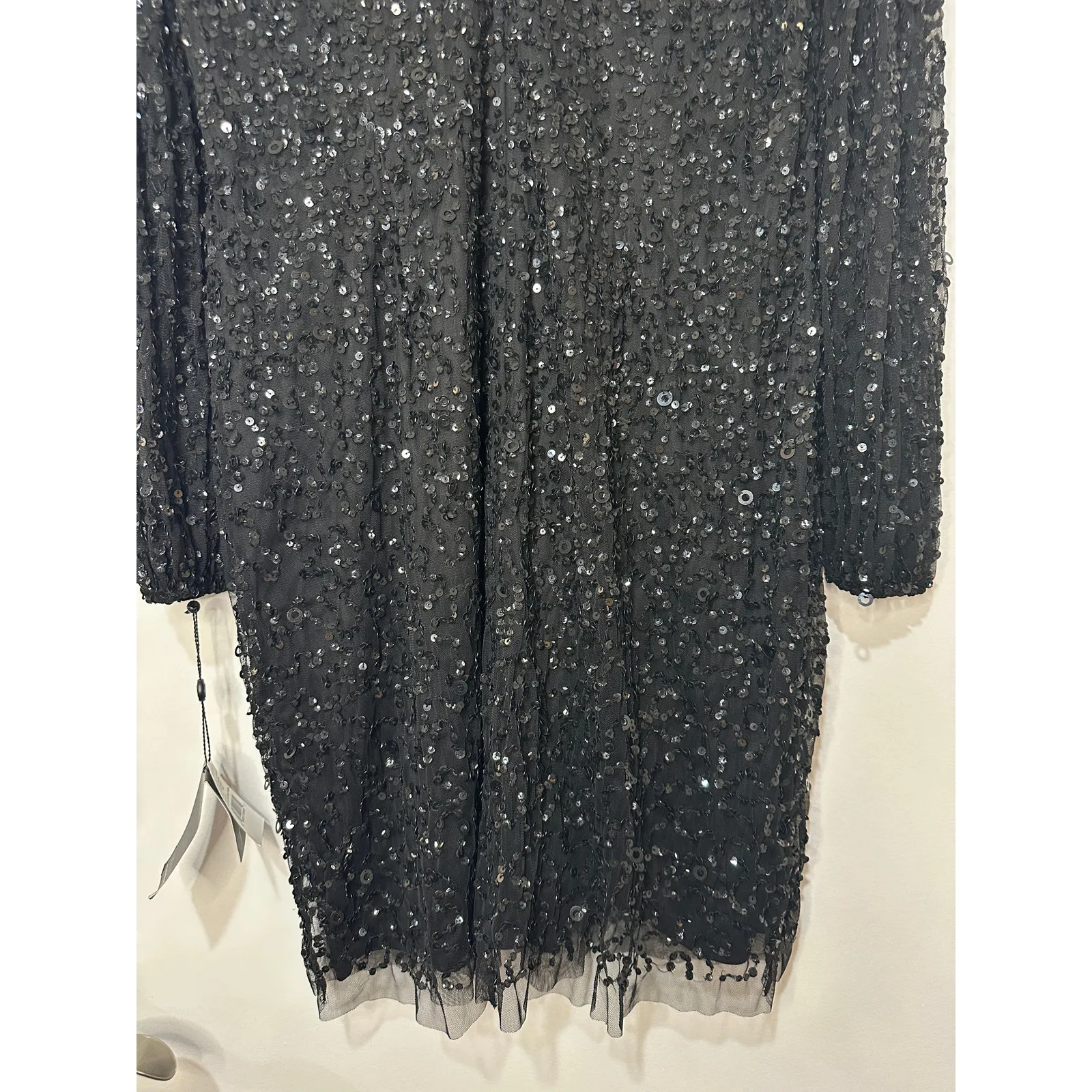 Adrianna Papell Beaded Black Short Cocktail Dress Plus Sz 14 W NWT MOB Romantic - Image 15