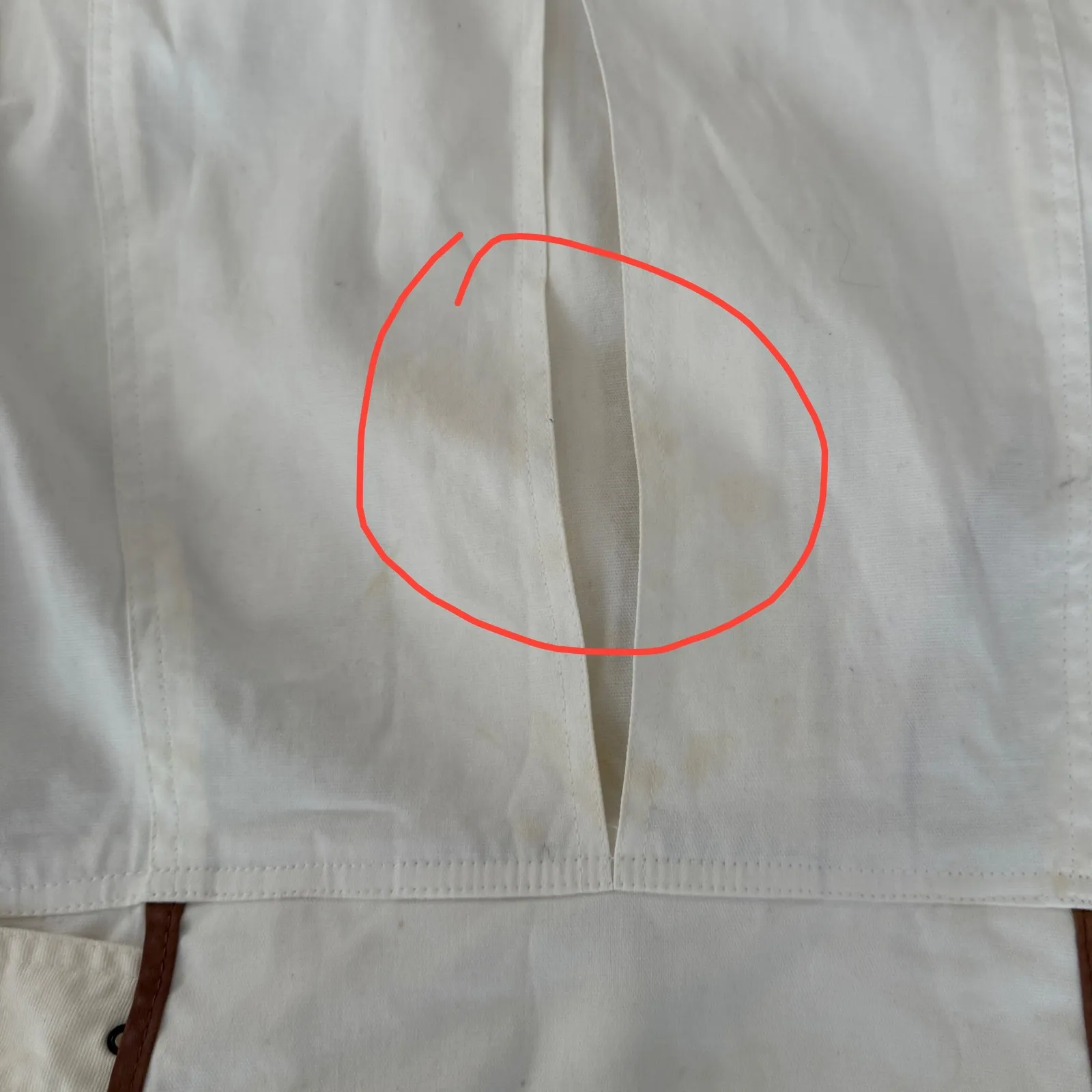 Burberry Faversham Ivory Brown Trim Cotton Blend Belted Jacket UL - Image 5