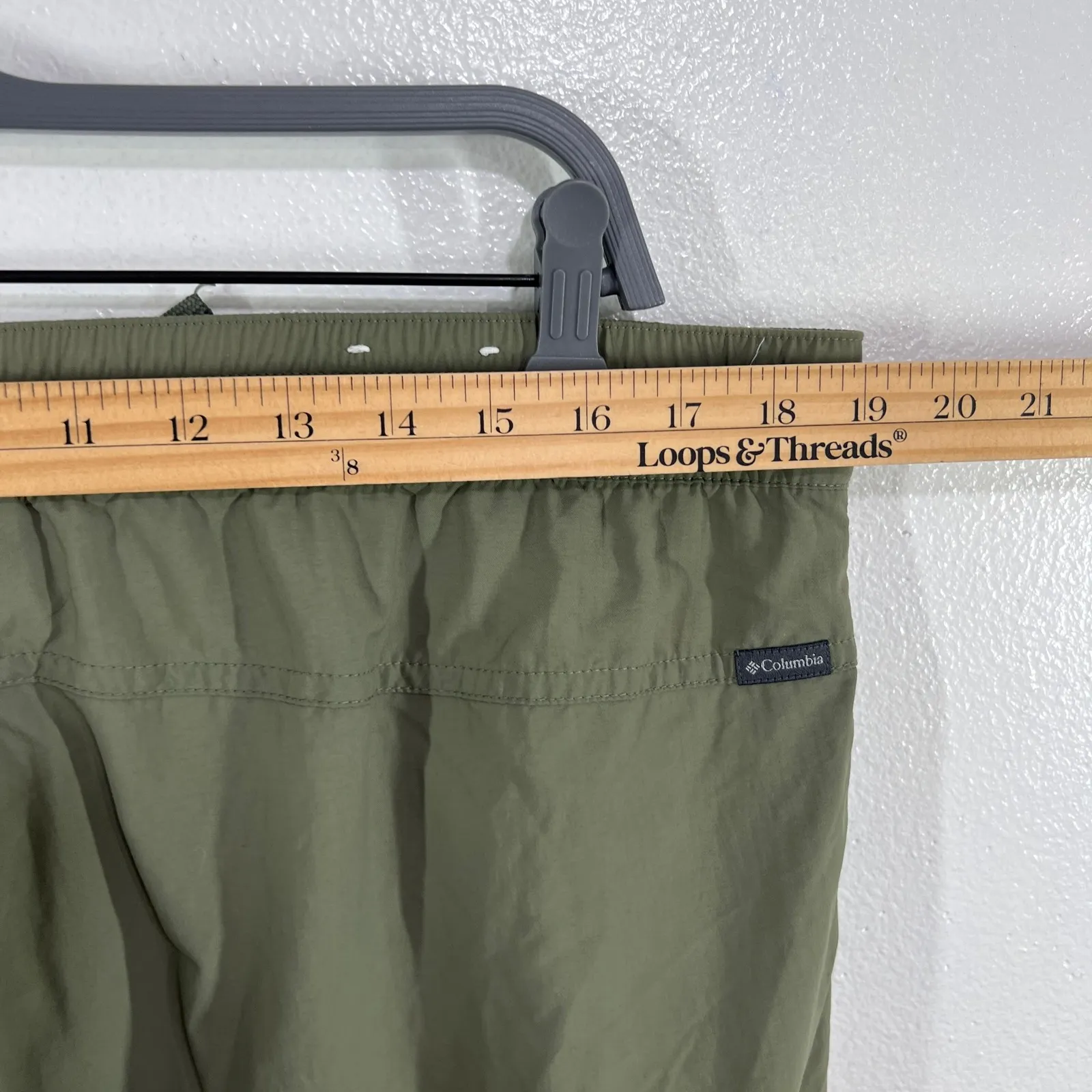 Columbia Women's‎ XL Olive Green Hiking Cargo Pants Lightweight Drawstring Waist - Image 7