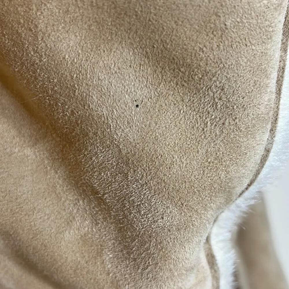 UGG Suede Leather Hooded Bomber Jacket Size M - Image 10