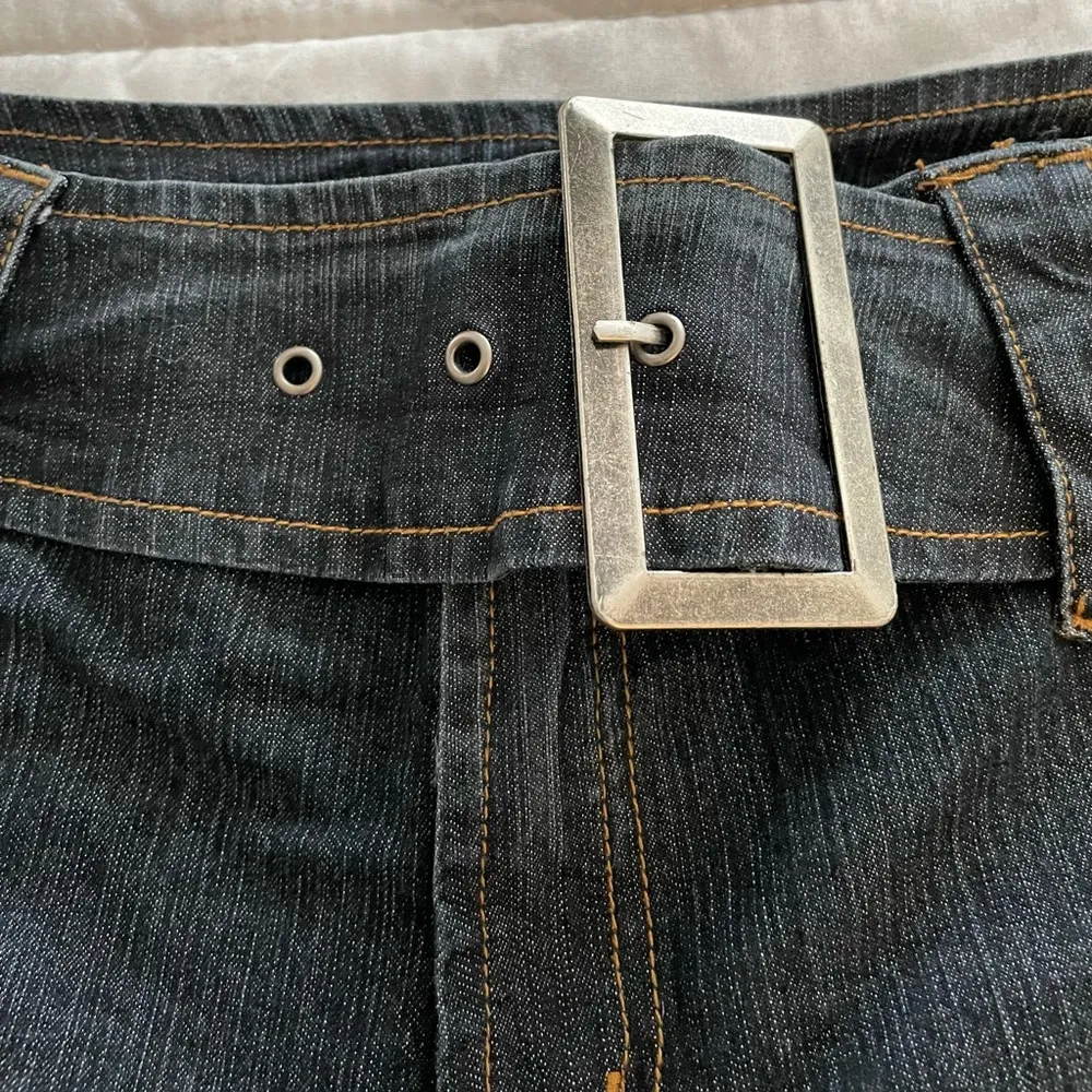 C’est Toi women’s dark wash cropped belted jeans, size 3XL plus boho spring - Image 14