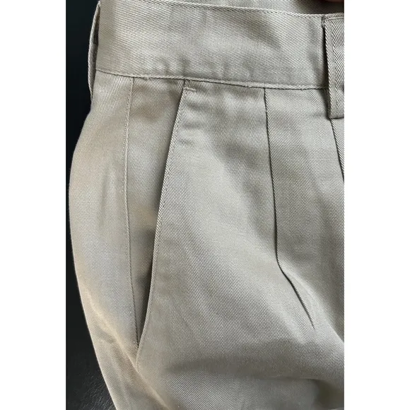 Eddie Bauer Women 10‎ Petite Pleated Khakis Pants Tweed Preppy Business Casual - Image 4