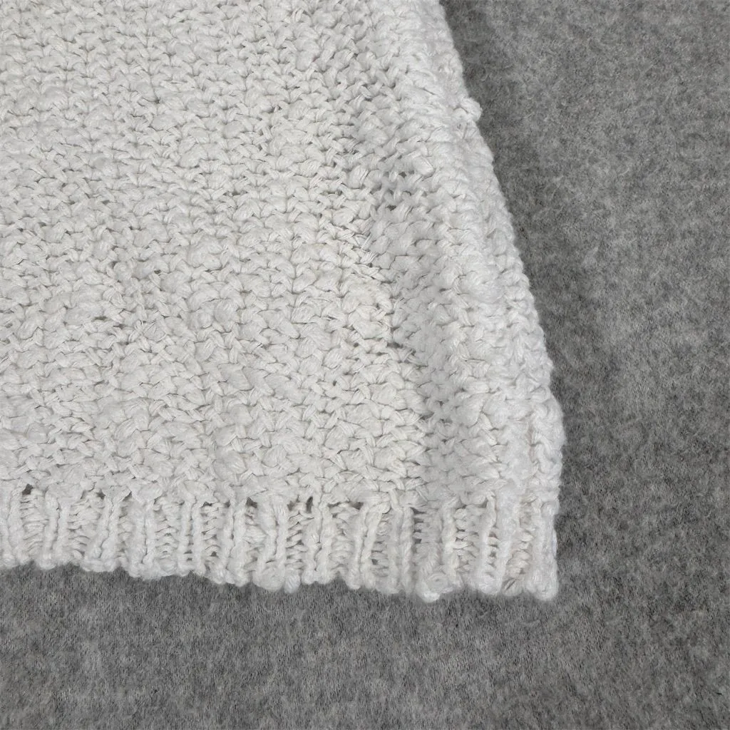 Coldwater Creek Women's Ivory Knit Pullover Cotton Sweater Size M Sleeveless - Image 2