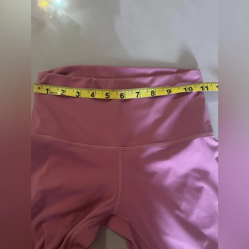 Moyooga Womens Peach Color Ribbed Paneled Activewear Workout Leggings Size Small Pink - Image 11