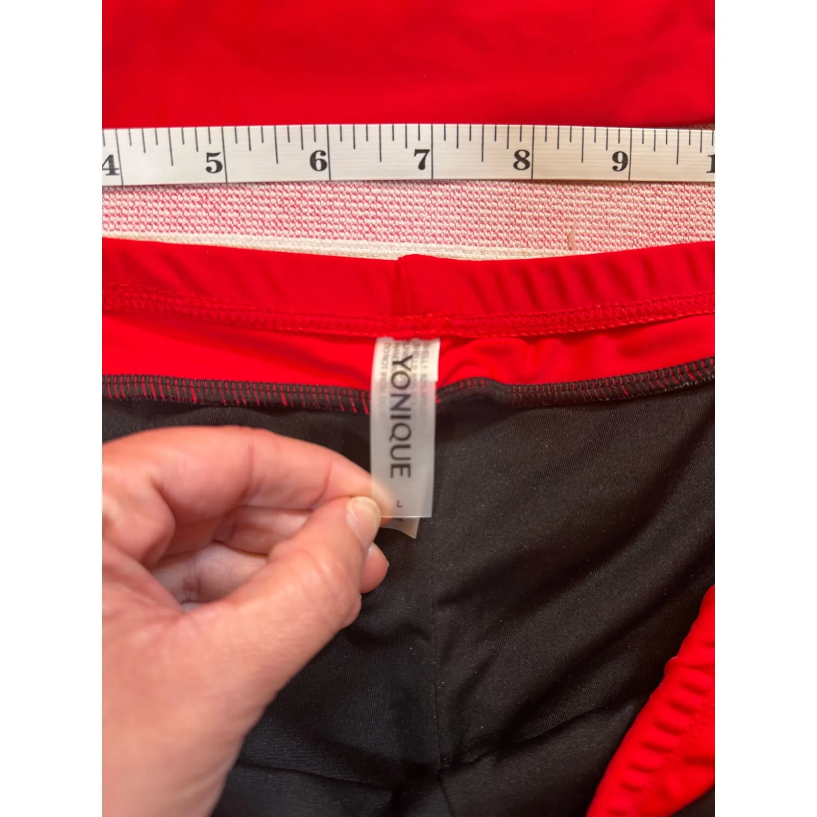 NWOT Yonique Red Polka Dot Boy Short Tankini - Image 3