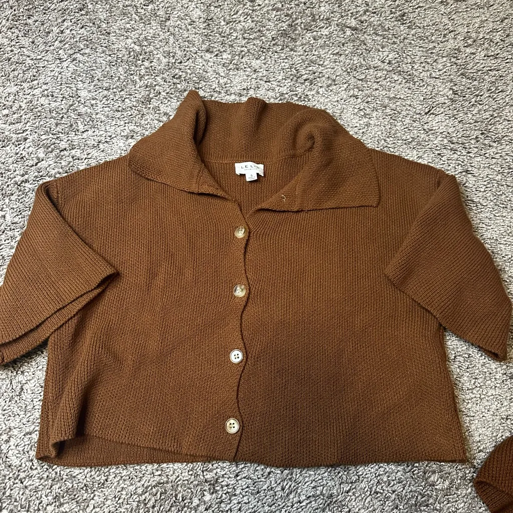 Le lis  Brown High Waist Shorts Set - Image 5