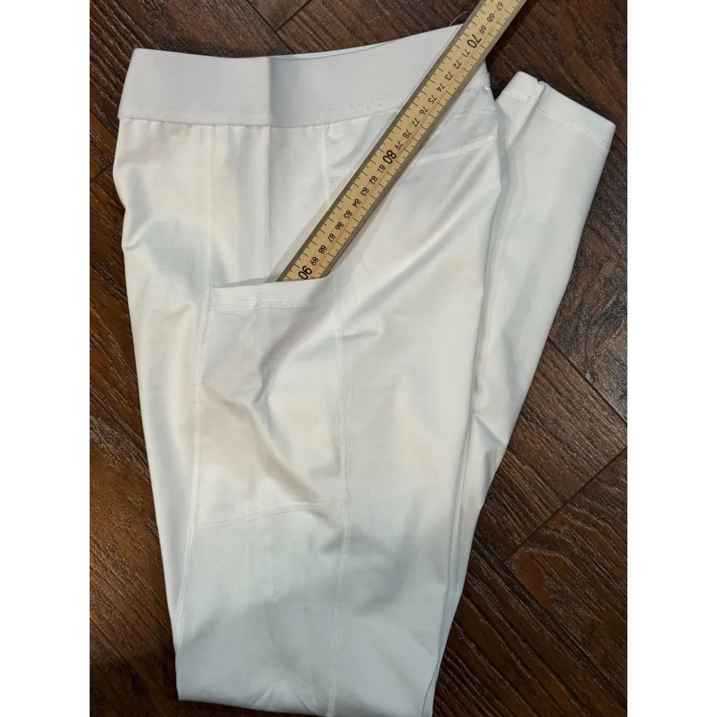 NEW Leegolens Womens L Performance Active Stretch Pants Legging Pockets White Size L - Image 8
