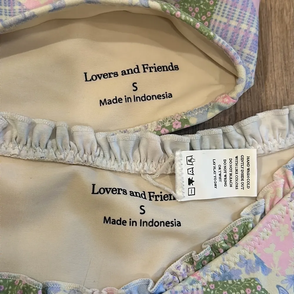 Lovers + Friends  In a Haze Two Piece Patchwork Bikini Small - Image 7