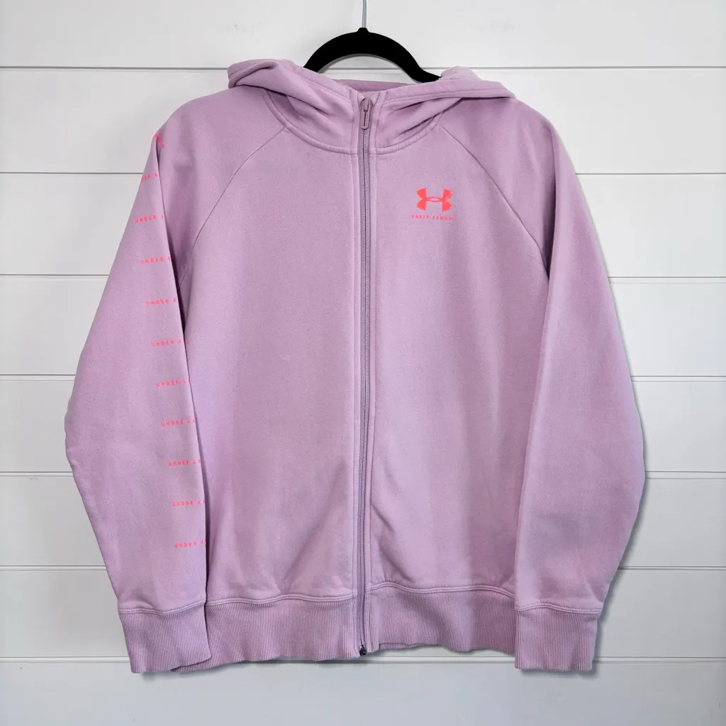 Under Armour Rival Fleece Sportstyle Hoodie light pink-purple Size‎ M - Image 4