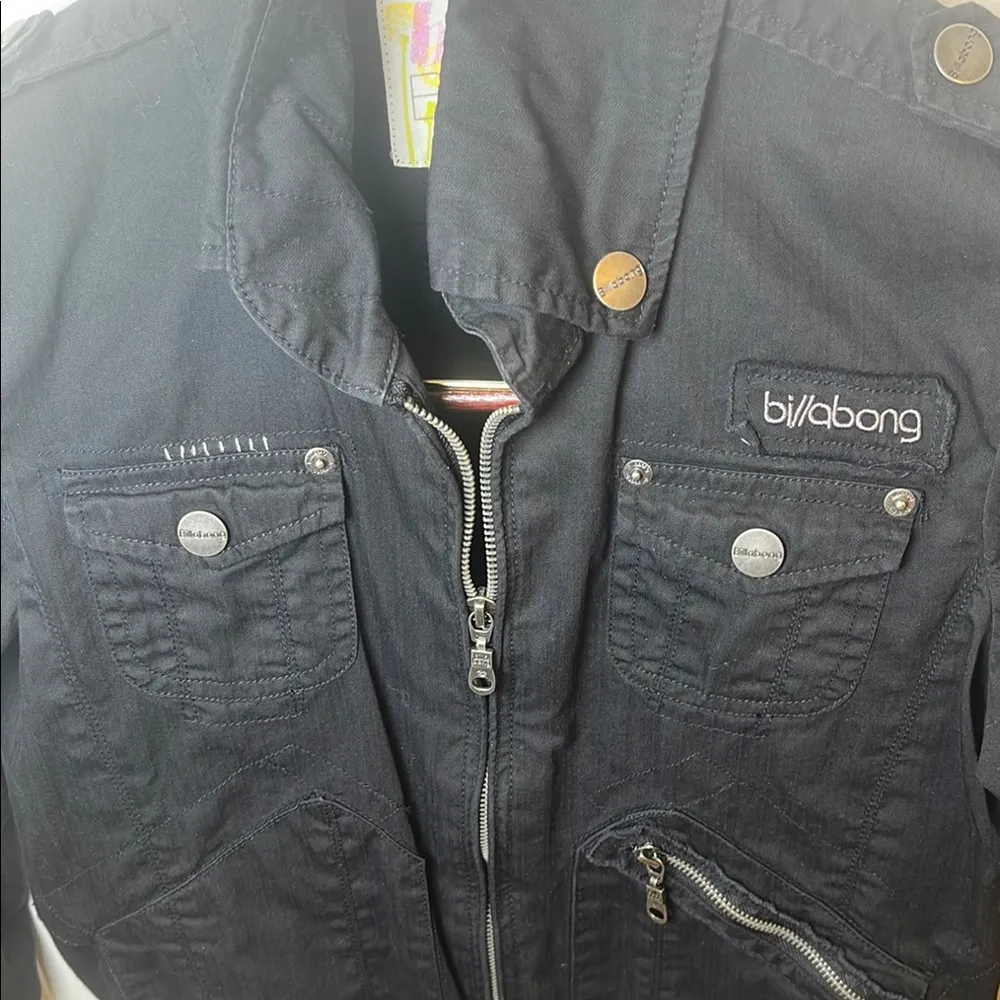 RARE BILLABONG Original Hannah Lightweight Cargo
Black Jacket - Image 5