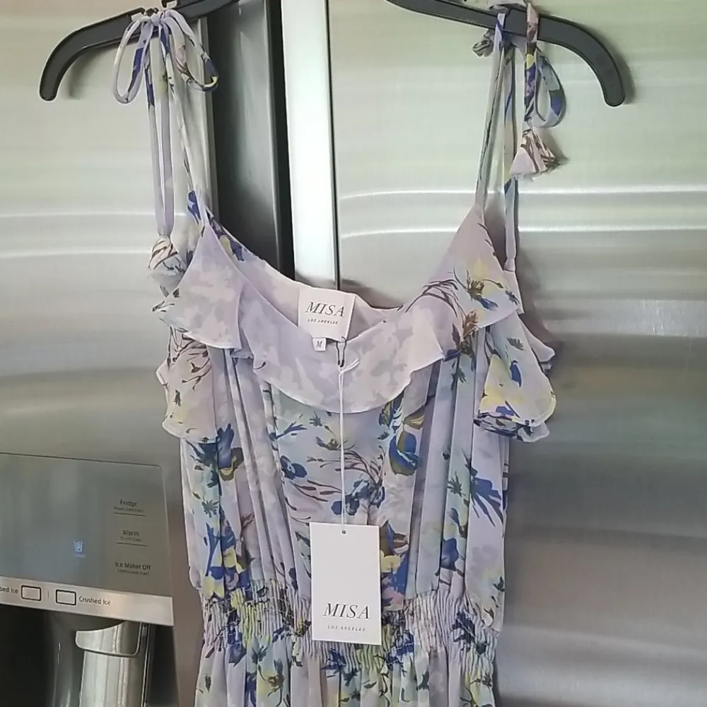 đź’•MISA LOS ANGELESđź’• Inae Dress Chiffon Tiered Ruffle Viscose M Medium NWT - Image 14