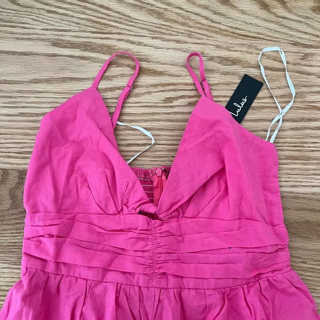 Lulu’s pink linen jumpsuit - Image 7