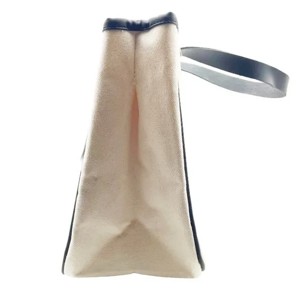 Santa Barbara Design Co Tote Canvas & Leather Sleepover Double Handled Tote Bag Black - Image 4