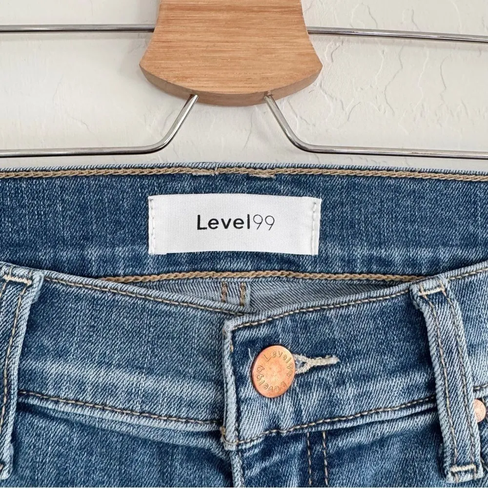 Level 99 Sienna Tomboy Fit Distressed Jeans in Beday Wash Size 26 Blue - Image 14