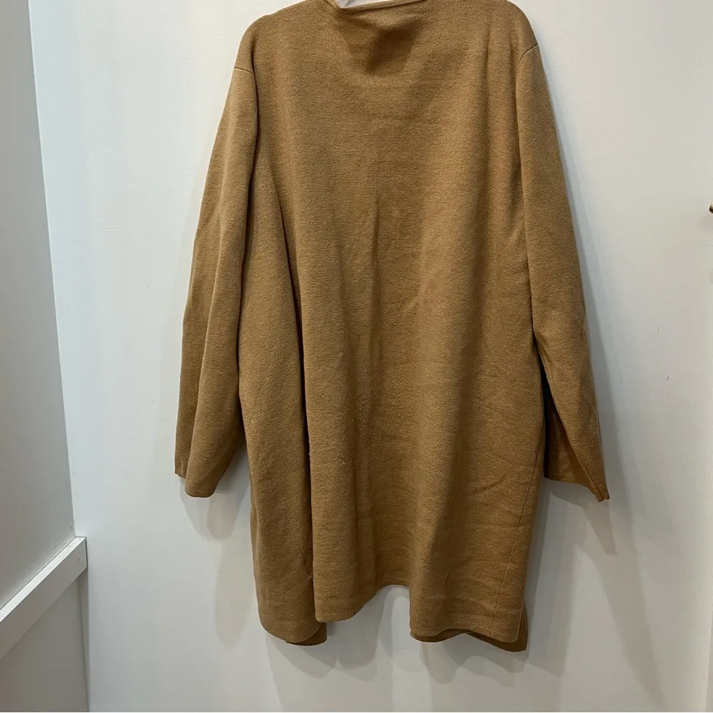 J.Crew Women's Juliette Collarless Sweater Blazer  Tan Women's Sweater XL - Image 4