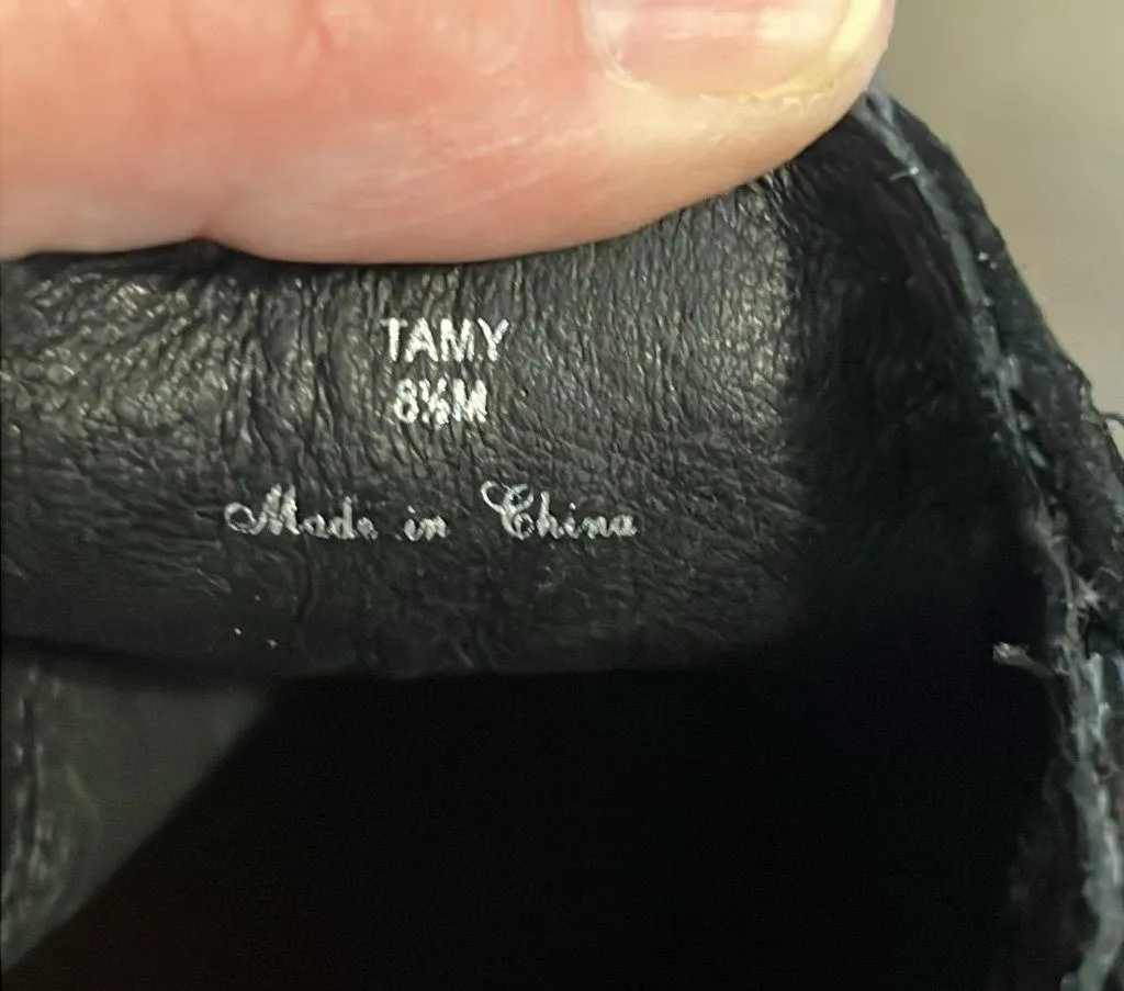 Donald J. Pliner Tamy Black Suede Cut Out Strappy Bootie Heels Boot Sz 8.5m - Image 2