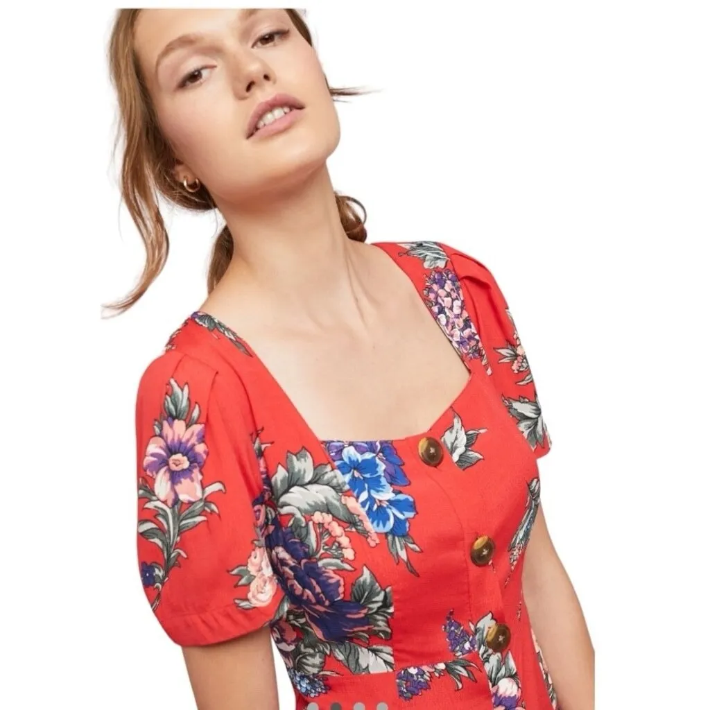 Anthropologie Maeve Caldwell‎ Buttondown Floral Dress 0 - Image 3