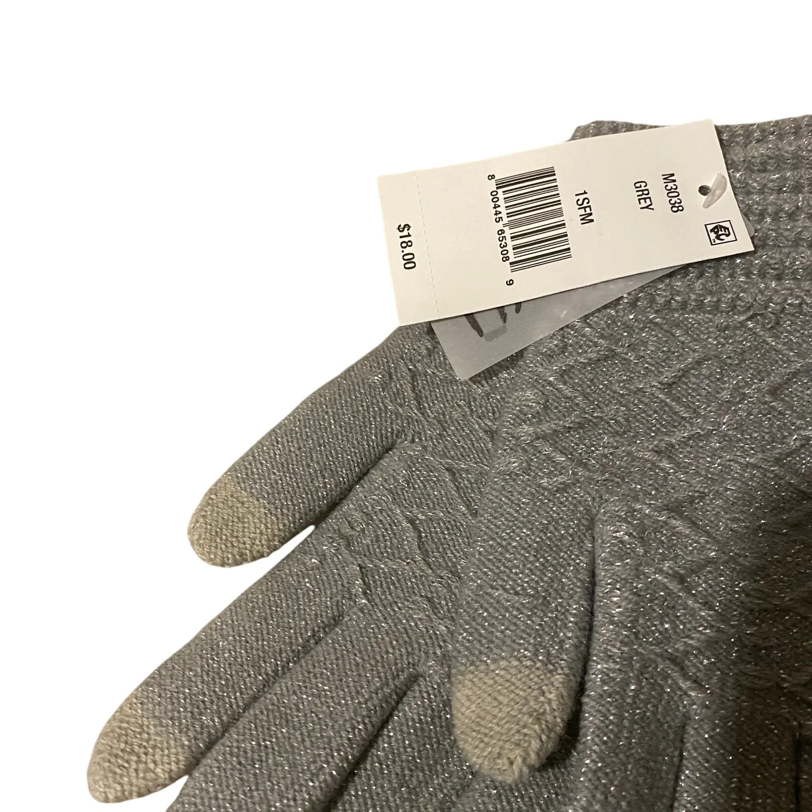 Steve Madden Gray Knit Touchscreen Friendly Light Gloves Women Sz OS - Image 5
