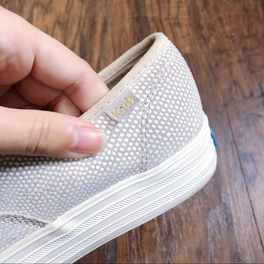 Keds • Triple Decker sneaker platform stacked sole Dalmatian dotted suede tan - Image 8