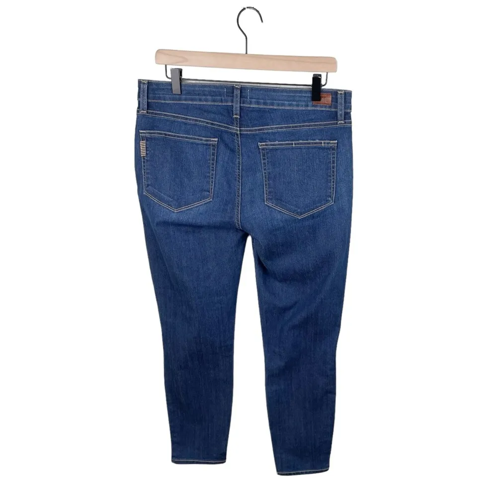 Paige Denim Verdugo Crop Dark Wash Zach Distressed Jeans Women's Size 31 - Image 2